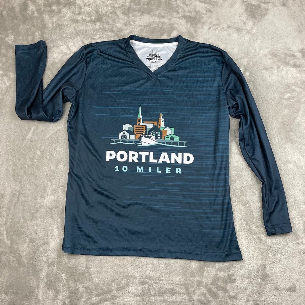 Portland 10 Miler Race Shirt Long Sleeve Tee Shirt Activewear Women's XL
